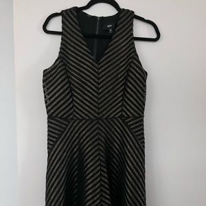 Black and gold cocktail dress